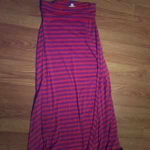 Purple and pink LuLaRoe maxi skirt